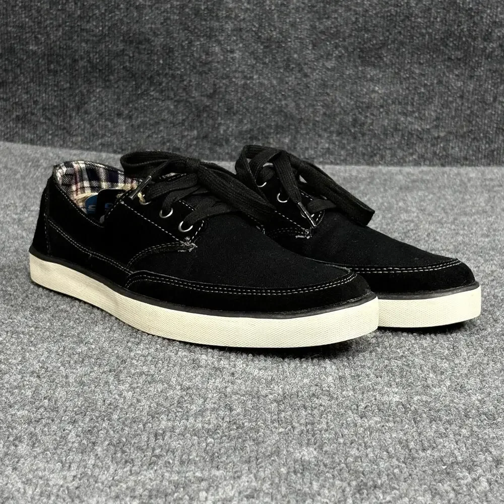 Gotcha Shoes Mens Size 9.5 Black Laguna Leather Canvas Boat Skate Surf Casual
